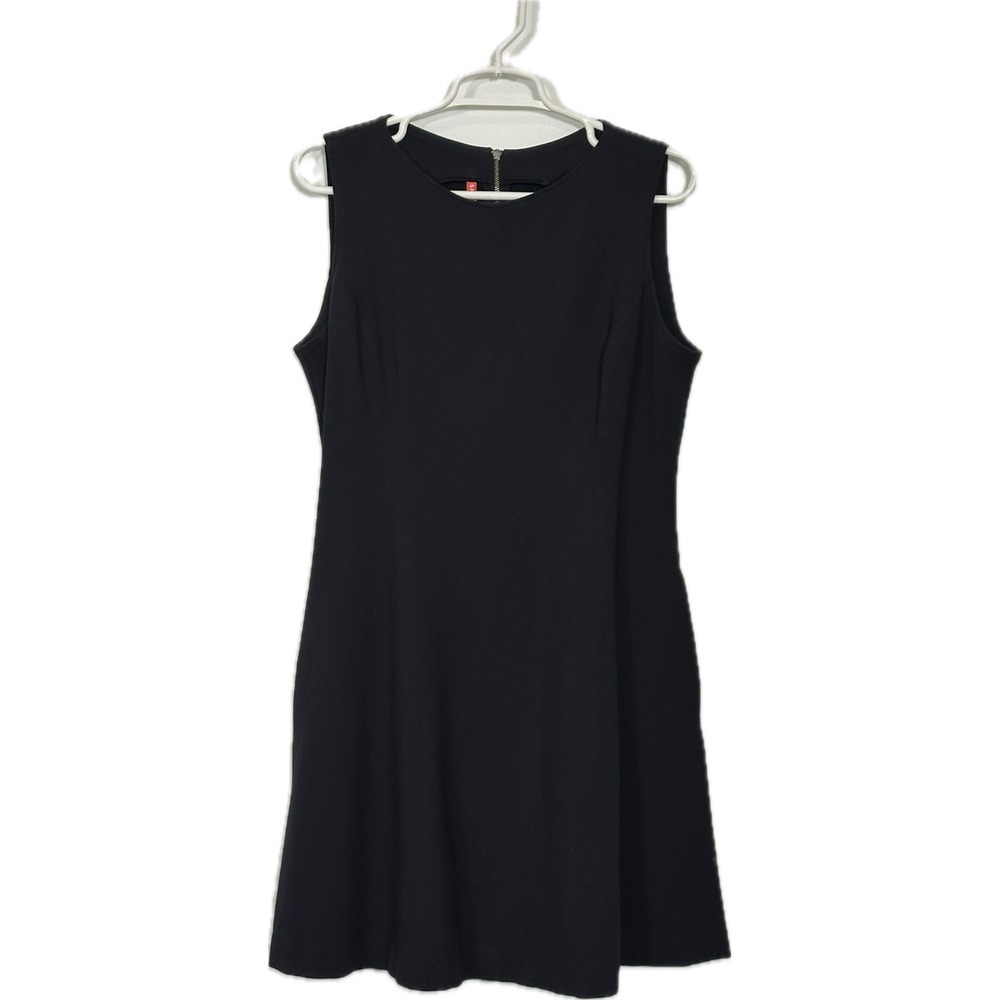 Spanx The Perfect A-Line Sleeveless Dress Large Back Zip Black Workwear 02251010